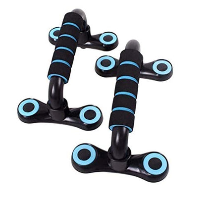 Stand with Adjustable Heights Includes Jump Rope Cushioned Foam Grip and Non-Skid Pad for Home Workout, Chest Tricep Bodyweight Training