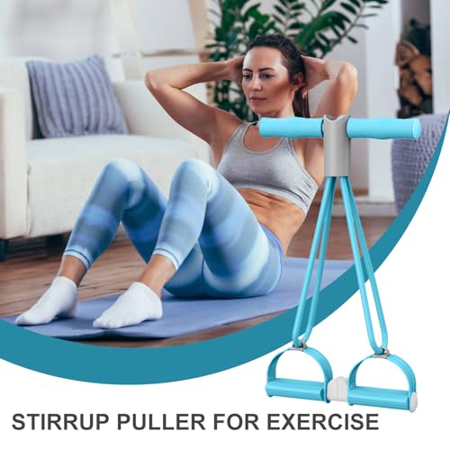 Fitness Stretch Ropes - Ankle Pedal Puller, Training Tubes | Quad Resistance Bands, Elastic Tension Device During Slimming Workouts While Strengthening Abdomen, Legs, Arms with Portable & Lightweight