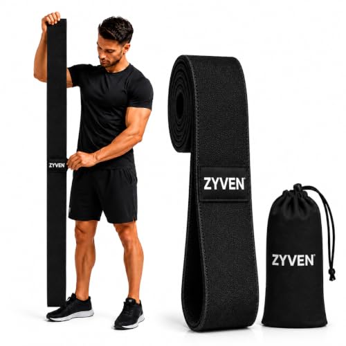 Premium Performance 76" Extended-Length High-Resistance Bands for Ultimate Strength, Mobility, and Plyometric Workouts - color: Black Long Belt