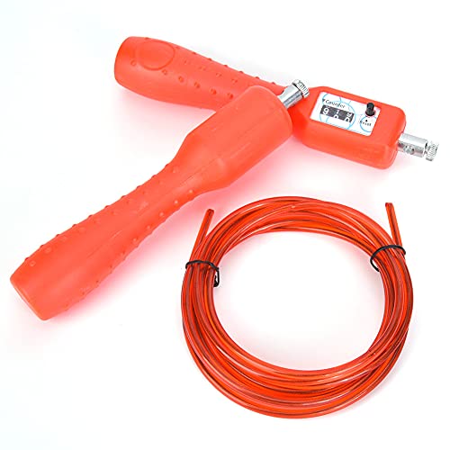Count Rope Skipping, Red Steel Wire Bearing Jump Rope with Digital Counter, Lightweight Fitness Skipping Rope - Durable Indoor Outdoor Exercise Tool for Adults and Students