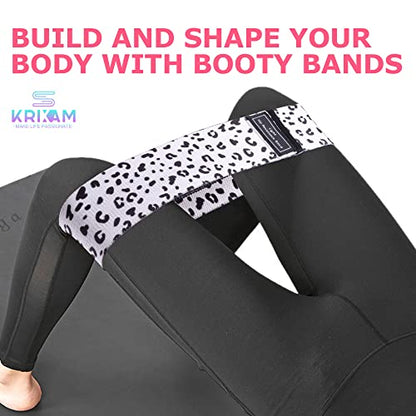 Booty Bands, 3 Levels Hip Bands, Polyester-Cotton and Latex Silk Workout Bands Resistance Bands for Home, Gym, Fitness, Pilates, Yoga (Pack of 3)