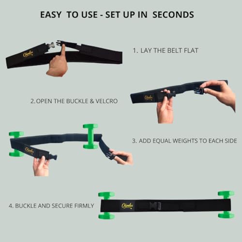 Dumbbell Hip Thrust Belt - Glute Bridge Strap - Lower Body Workout Equipment - Weight Pads Support - Home Gym Accessories Women Men - Squat Dip Pull Up Training Fitness Tool Adjustable Nylon Chain