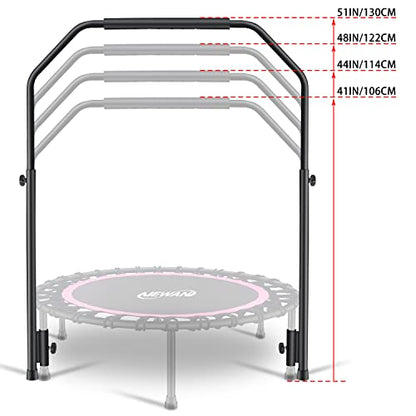 Newan Rebounder Handle Bar Accessory for 40" Round Fitness Trampolines, Cushy Foam Handles,Only Applicable to the Foot Tube Between 2.5CM/0.98IN Diameter(Trampoline Not Included)