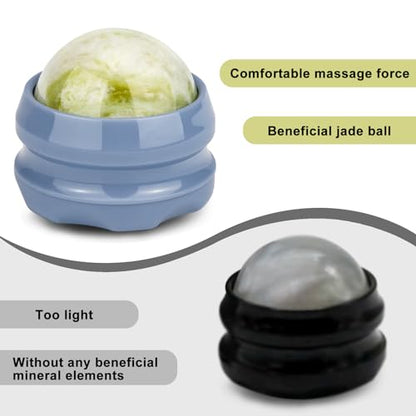 ideayard Massage Stone Jade Ball for Full Body Massage Lacrosse Ball Massager, Back Massage Tool, Self Massage Ball for Sore Muscle - color: Blue