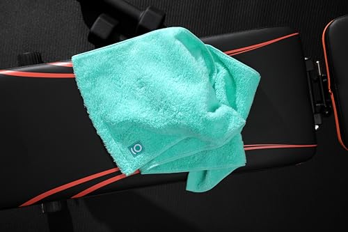 Eco Friendly Gym Towel for Working Out - Soft and Absorbent Cotton Exercise - No Synthetic Microfibers or Plastics - Sweat Towel for Gym, Fitness, Sports, Yoga - Aqua - 1 Pc