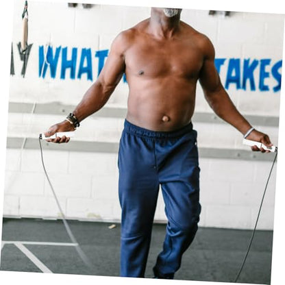 POPETPOP Smart Cordless Jump Rope with Digital Counter, Indoor Ropeless Skipping Rope with Weighted Handle and Steel Wire Ball, Fitness Workout Equipment for Home Exercise and Weight Loss