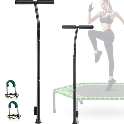 Quick-Release Handle Bar for Straight Leg Fitness Trampoline, Non-Slip Cushy Rebounder Handle Accessory, Fitness Trampoline Pole Cup Holder