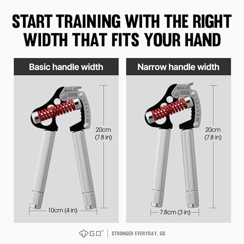 GD IRON GRIP Grip Strength Trainer Adjustable Hand Gripper Strengthener Hand Grip Exerciser Wrist Strengtheners Silent & Durable – Forearm, Finger & Hand Strength Training for Athletes, Climbers & Rehabilitation