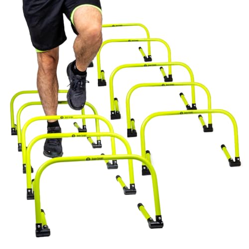 Body Sport Adjustable Athletic Speed Training Hurdles, Jumping & Speed Training Fitness Equipment, Hurdles for Track & Field, Basketball, Soccer & More