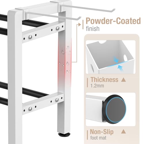 Small Dumbbell Rack，Heavy Duty Adjustable Dumbbell Weight Rack with Side Hooks,Gym Equipment Weight Set holderfor Dumbbell,Kettlebells Rack, Other Gym Accessories