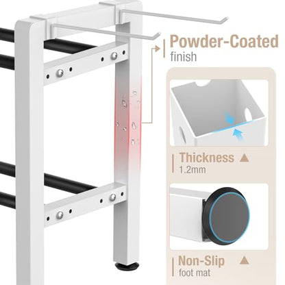 Small Dumbbell Rack，Heavy Duty Adjustable Dumbbell Weight Rack with Side Hooks,Gym Equipment Weight Set holderfor Dumbbell,Kettlebells Rack, Other Gym Accessories