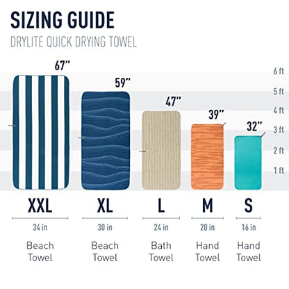 Sea to Summit Drylite Towel, Lightweight Camping and Travel Towel - color: Moonlight Blue, size: Medium
