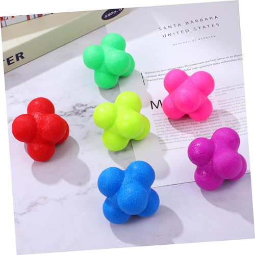 6 Pcs Hexagonal Reaction Balls for Fitness Training High Difficulty Agility Balls with Strong Durability for Hand Eye Coordination Goalkeeper Exercise and Sports Reaction Skills