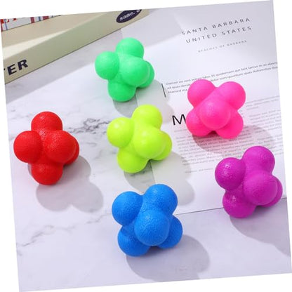 6 Pcs Hexagonal Reaction Balls for Fitness Training High Difficulty Agility Balls with Strong Durability for Hand Eye Coordination Goalkeeper Exercise and Sports Reaction Skills