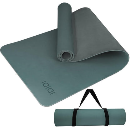 Yoga Mat with Strap,Non-Skid Workout Mat,8mm Thick Yoga Mat,POE Yoga Mats for Women Men Kids,Exercise Mat with Easy-Cinch,72"x24"x0.32” (183x61x0.8cm)