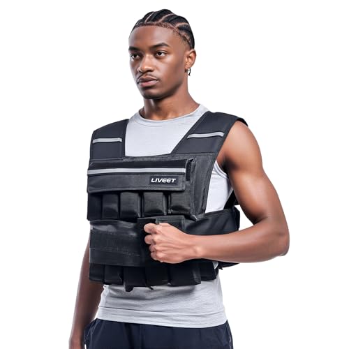 Adjustable Weighted Vest for Men Women, 20lb Weight Vest with 20 Removable Weights