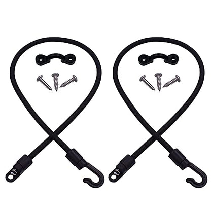 2 Pcs Rod Tamer Strap Holder Deck Mount Connector Gunwale Mount Rod Strap Rod Hold Down Strap - color: Black
