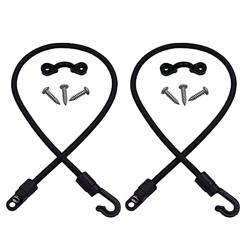 2 Pcs Rod Tamer Strap Holder Deck Mount Connector Gunwale Mount Rod Strap Rod Hold Down Strap - color: Black