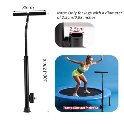 Rebounder Handle Bar, Adjustable Length Stable Soft Foam Surface Fitness Trampoline Handle Bar Only for Adults Straight Legs Within 0.98 Inches in Diameter (Trampoline not Included)