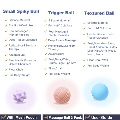 Silicone Massage Ball Set for Yoga and Myofascial Release - style: Silicone Massage Ball Set for yoga