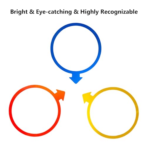 6Pieces Arrows Shaped Agility Cones Rings Set for Sports Drills Movement and Motor Skills Training Basketball Practice Rings