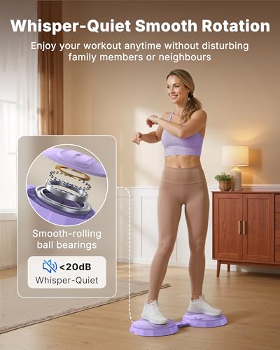 Merach Foldable Twist Board, Waist Twister Machine Exercise with Counter - 3.1 pounds Lightweight Silent Ab Twister Board for Home Workout, Portable Waist Twisting Machine for Core, Legs & Arms