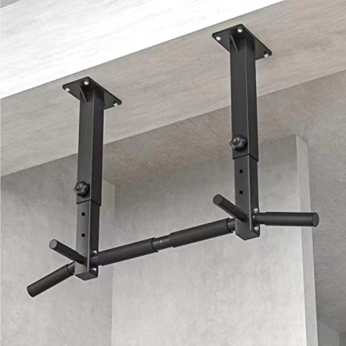 Wall Mount Pull Up Bar, Joist Beam Rafter Mount Pull-up Bar, Ceiling Mounted Chin Up Bar for Home Gym with Punching Bag Hanger - color: Black2