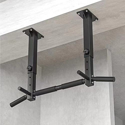 Wall Mount Pull Up Bar, Joist Beam Rafter Mount Pull-up Bar, Ceiling Mounted Chin Up Bar for Home Gym with Punching Bag Hanger - color: Black2