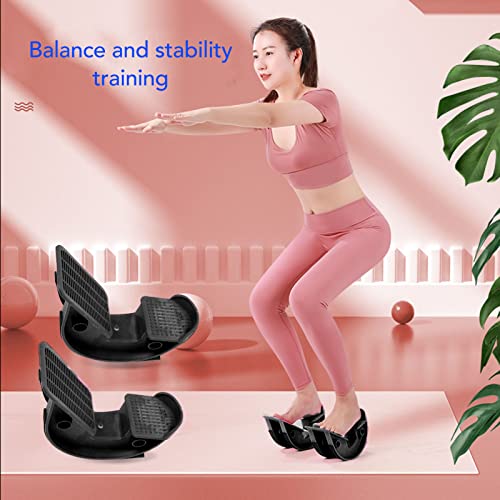 Slant Board Calf Stretcher, Ankle and Foot Incline Board for Stretching, ABS Material with Non Slip Surface, Home Gym and Fitness Accessory, 2 Packs - color: Black