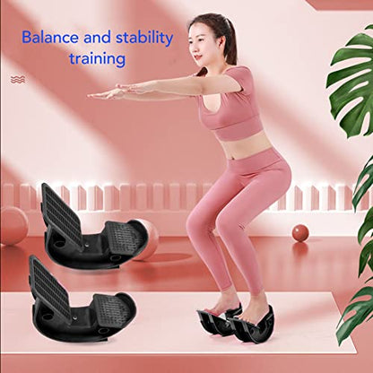 Slant Board Calf Stretcher, Ankle and Foot Incline Board for Stretching, ABS Material with Non Slip Surface, Home Gym and Fitness Accessory, 2 Packs - color: Black