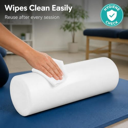 Firm White PE Foam Roller (36" Full Round) - size: 36" Full Round