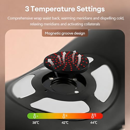 Electric Lumbar Traction Device, Back Stretcher for Lower Back, 3 Heating Levels and Vibration Lumbar Traction Massager