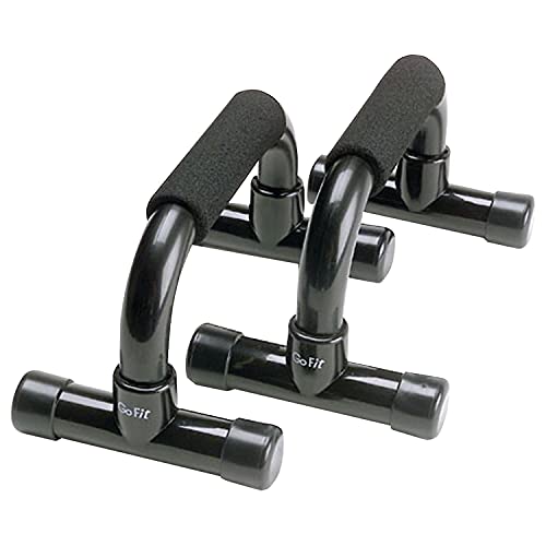 Portable, Comfortable Push Up Bars - GoFit Workout Stands with Ergonamic Handles for Floor Workouts,Black