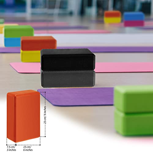 10 Pcs Foam EVA Yoga Blocks Lightweight Non Slip Supportive Yoga Bricks for Pilates Stretching and Meditation, Women Men Yogi Beginners - color: Mixed Colors
