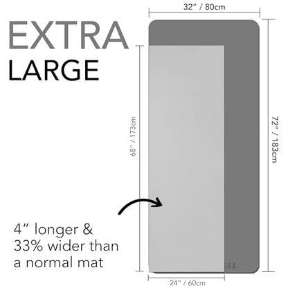 Large Exercise Mat – Extra Thick 10mm Workout Mat (72"x32") – Non-Slip TPE Yoga Mat for Women & Men – Pilates, HIIT, Fitness & Home Gym Mat – Includes Free Carry Bag