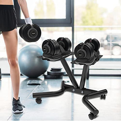 ATIVAFIT Adjustable Dumbbell Stand Fitness Dial Dumbbell Rack with Adjustable Belt for Home Gym Set