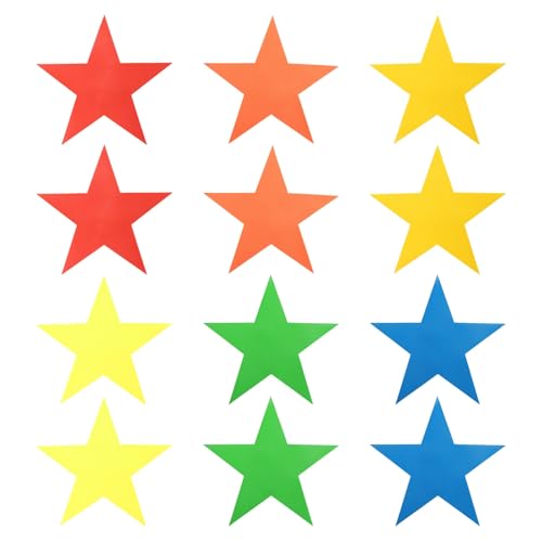 Spot Markers, Star Arrow Poly Spot Marker for Agility Training Floor Dots Non-Slip PE Equipment - color: Red, Yellow, Green, Blue, Orange, Fluorescent Yellow