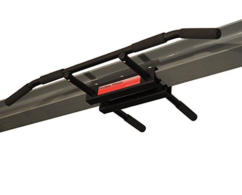 Firstlaw Fitness 600 LBS Limit - I-Beam Pull Up Bar - Bent Bar – RED - Rubber Grips