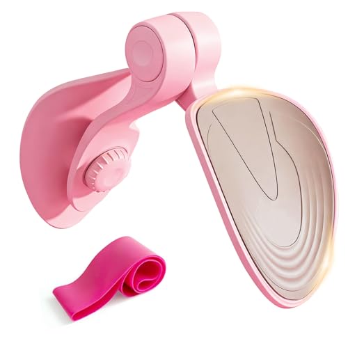 Thigh Trainer [2026 Upgraded], Thigh Trainer Thigh Exerciser, Inner Thigh Exerciser, 360° Pelvic Floor Exercise Devices, Hip Trainer Kegel Excerciser, 20LB Resistance Band, Pink - style: 2026 Upgraded