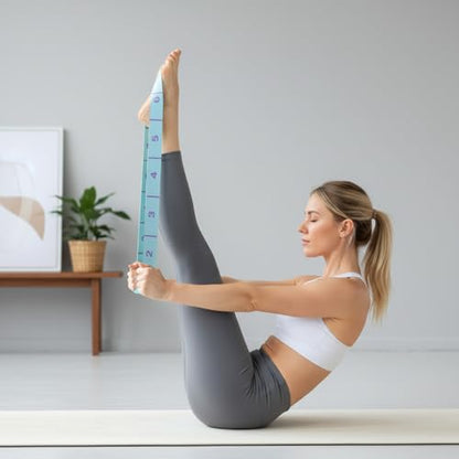 Flexibility Training Equipment Stretching Band Stretching 11 Loops Leg Stretch Straps Yoga Straps for Physical Therapy Elastic Stretch Bands with Loop for Yoga, Pilates, Ballet, Dance and Fitness