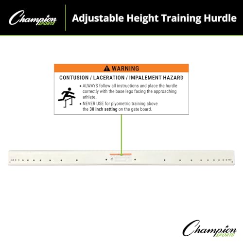 Champion Sports Adjustable Height Training Hurdle, Red