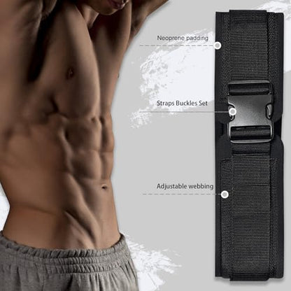 Waist Resistance Belt Neoprene Padded Belt with Rings Gym Pulley Strap for Cable Machines Fitness Exercise Resistance Training