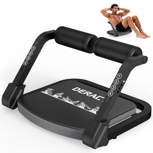 DERACY Sit Up Exercise Equipment, Adjustable Ab Machine, Multi-Functional Sit Up Machine, Ab Workout Equipment, Ab Trainer Machine for Women Men - color: BLACK GRAY