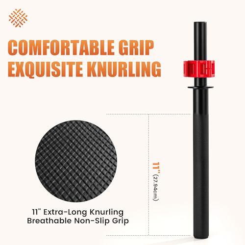 Wrist Strength Stick 1&2in Olympic Plate Forearm Strengthener, Wrist Strengthener with Upgraded Steel Tube and Long Comfortable Knurled Grip, Wrist Exerciser for Wrist Curls,Supination & Pronation - color: Black1in
