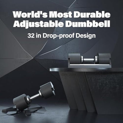 SNODE AD80 Drop Proof 80 lbs Adjustable Dumbbell Set -Adjustable Weights with Cast Iron Plates and Cradle, Knurled Handle, Fast Adjust, Compact Home Gym Equipment for Bench & Press - style: AD80 Pair