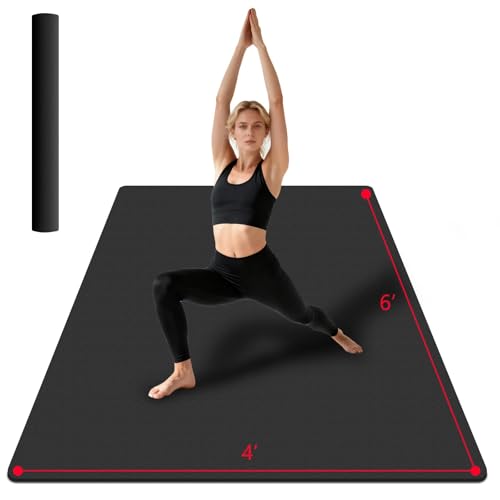VTORY Extra Large Yoga Mat Thick Exercise Mat for Men and Women, Non-Slip, Durable Workout Mat for Home Workout, Yoga, Pilates, Stretching