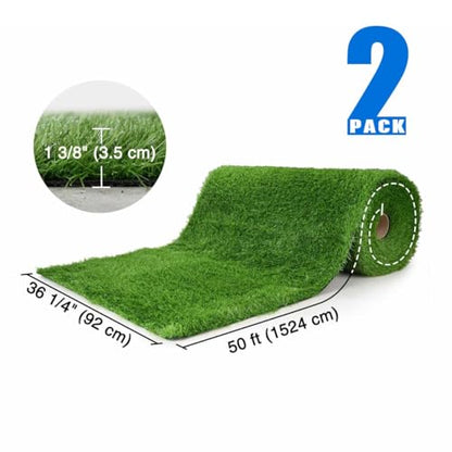 Yescom Sports Sled Strips Turf Gym Turf Flooring For Weight Sled Push Gym - size: 1.38"H-3'x50'(300Sq.Ft)