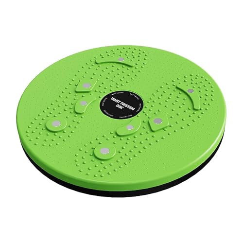 Body Sculpting Waist Twisting Disc with 8 Magnets - 9.8 Inch Ab Rotating Balance Board, Stable & Easy to Use for Beginners to Advanced Fitness Enthusiasts - color: Green
