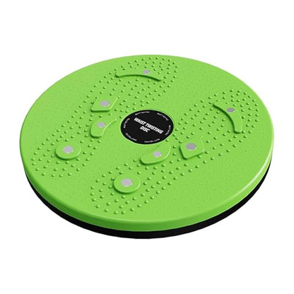 Body Sculpting Waist Twisting Disc with 8 Magnets - 9.8 Inch Ab Rotating Balance Board, Stable & Easy to Use for Beginners to Advanced Fitness Enthusiasts - color: Green