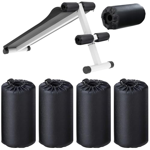 Hollowfly 4 Pcs Foam Foot Pads Foam Roller Pad Replacement for Weight Bench Inversion Table and Gym Exercise Equipments(7 x 3.5 x 0.8 Inches) - size: 7 x 3.5 x 0.8 Inch